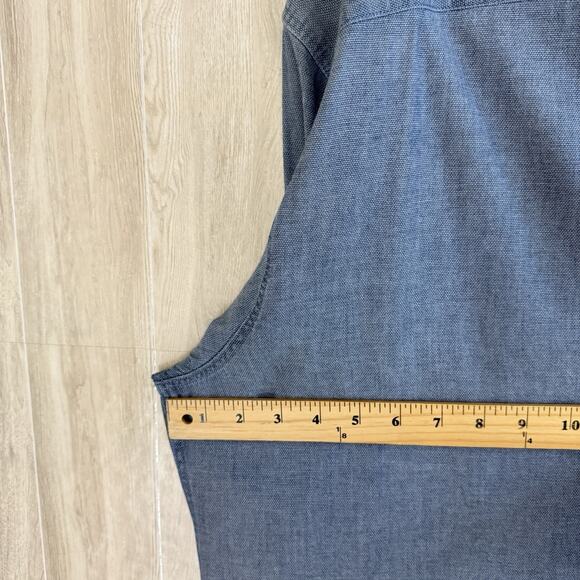 Rag & Bone Shirt Men 2XL Slim Fit 2 Blue Chambray Button Down Collared Preppy - Picture 11 of 13